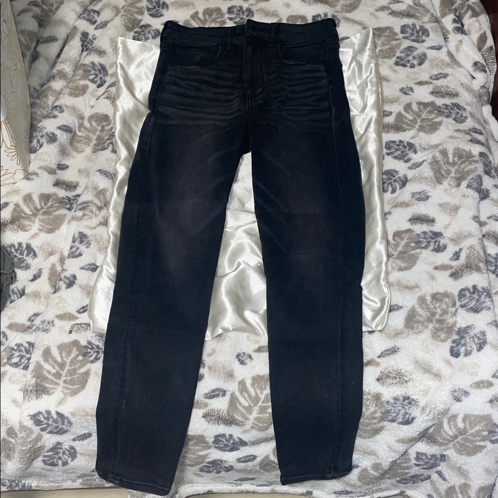 American Eagle Outfitters Black Skinny Jeans with Zipper Detail